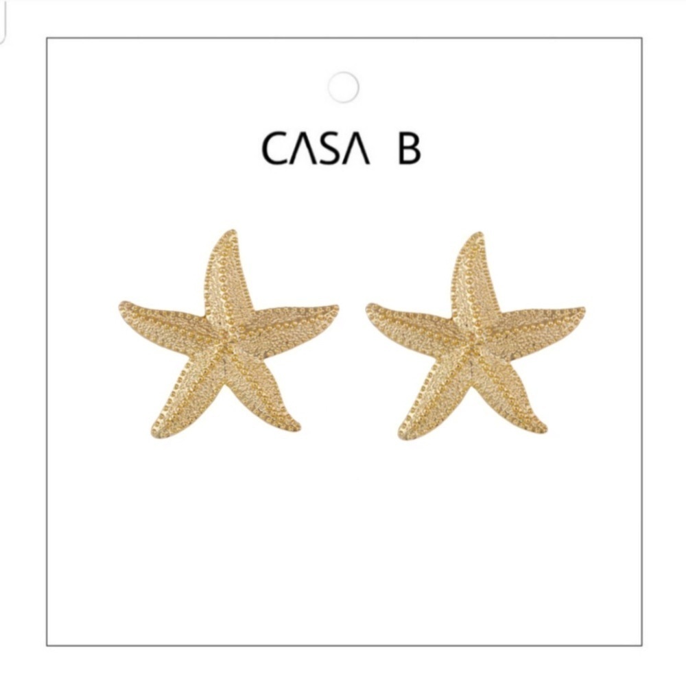 NEW ARRIVAL!💫CASA B | Gold Starfish Statement Earrings
